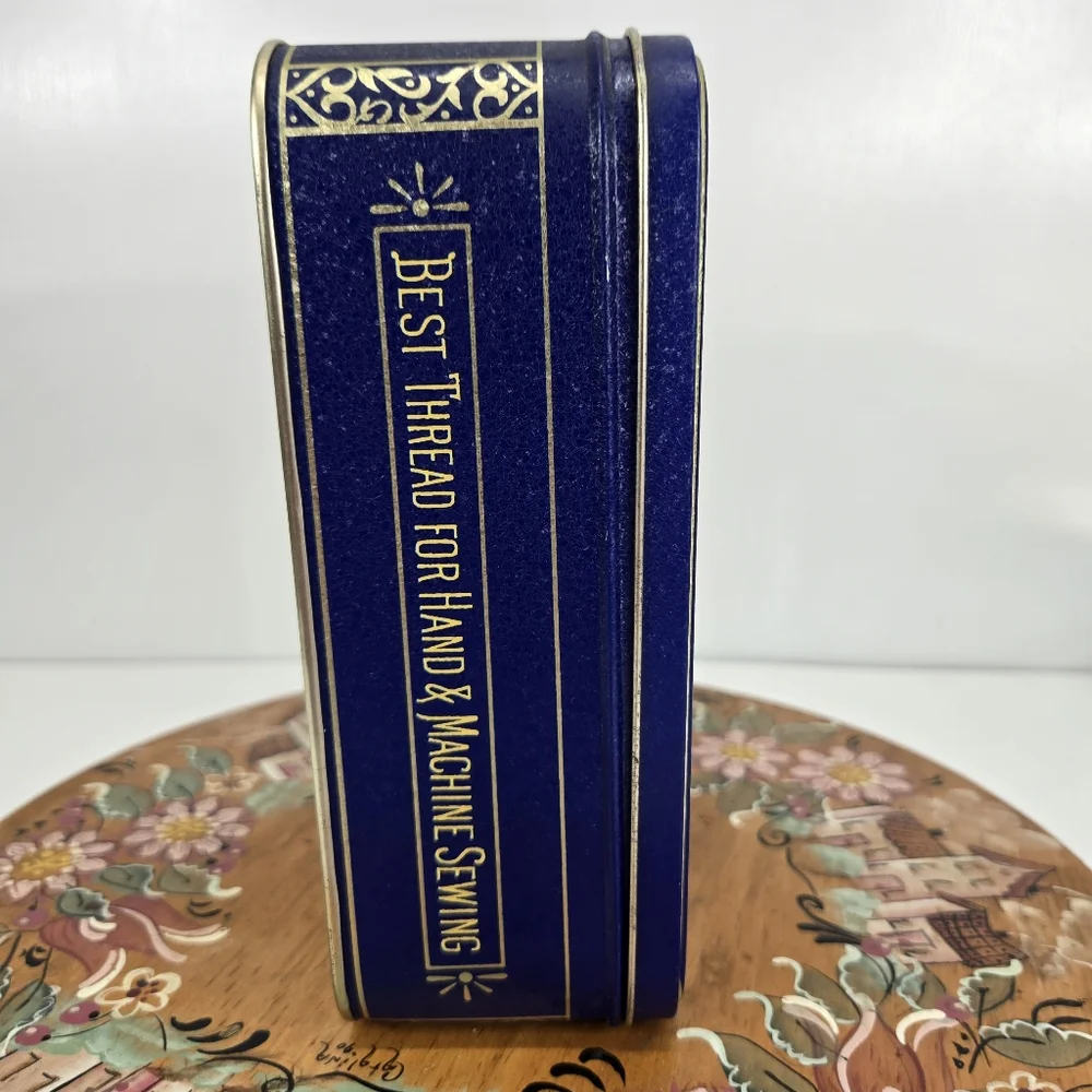 VTG Coats & Clarks O.N.T. Advertising Tin‎ Spool Cotton Thread Box-Collectible